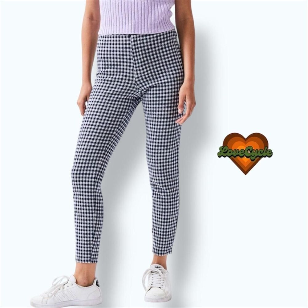 Womens PS/LA Black & White Gingham High Rise Cropped Pants – Size S
